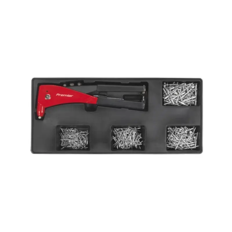 Sealey Tool Tray with Riveter & 400 Assorted Rivet Set
