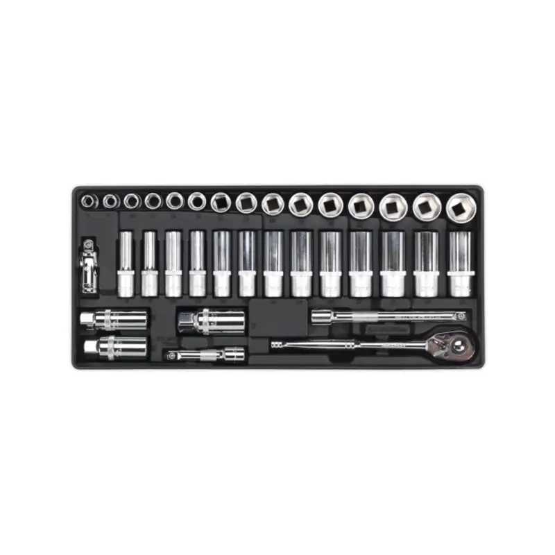 Sealey Tool Tray with Socket Set 35pc 3/8"Sq Drive