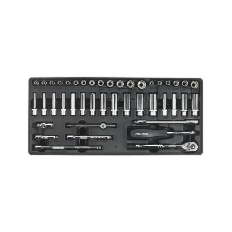 Sealey Tool Tray with Socket Set 43pc 1/4"Sq Drive