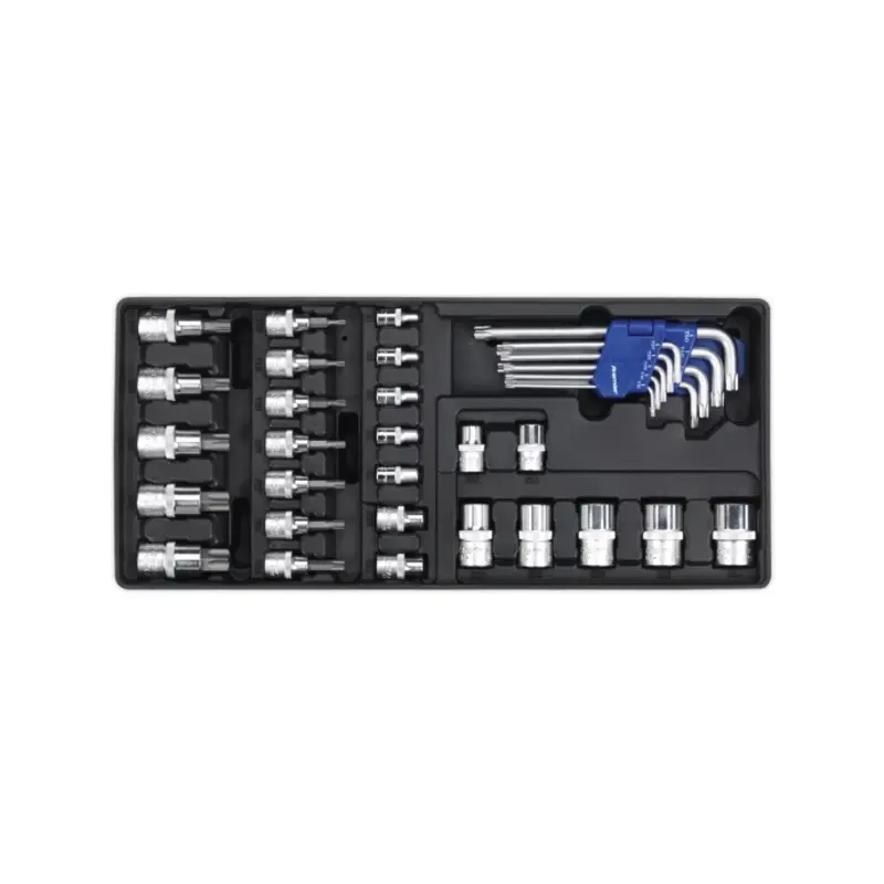 Sealey Tool Tray with TRX-Star* Key, Socket Bit & Socket Set 35pc