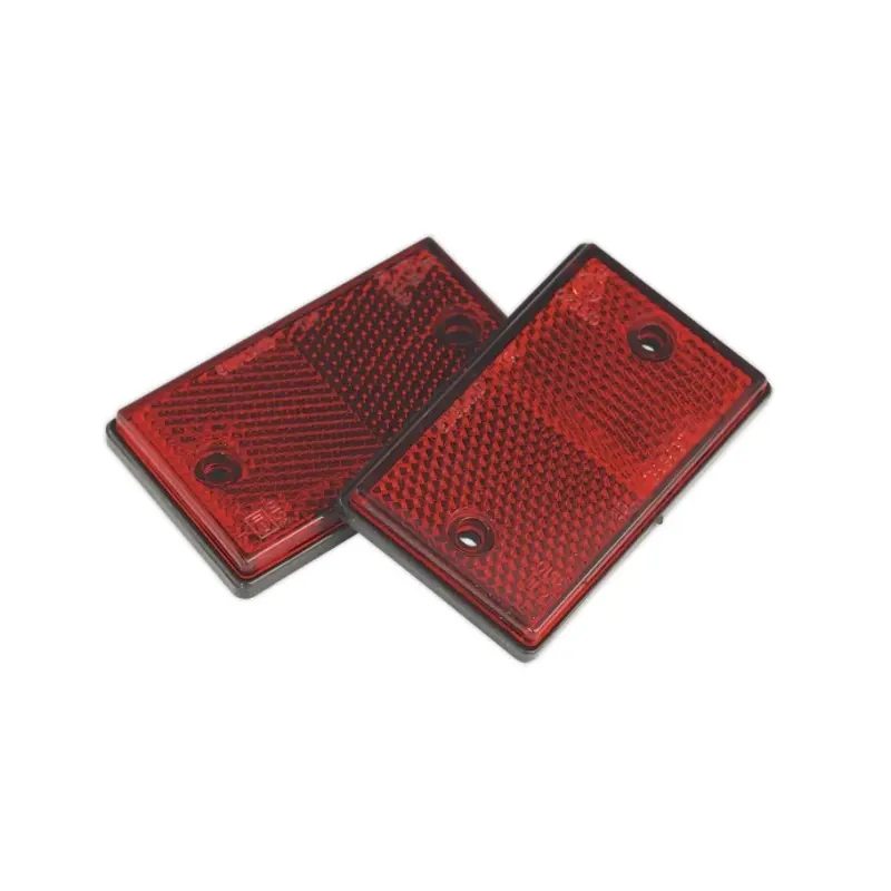 Sealey Reflex Reflector Red Oblong Pack of 2