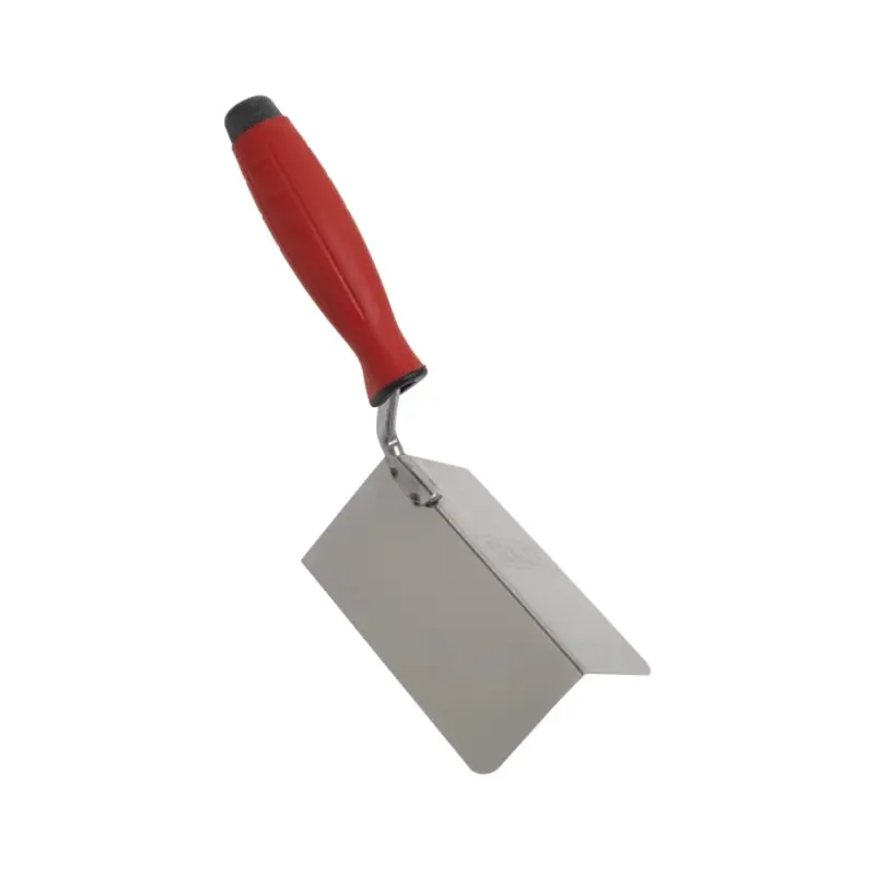 Sealey Stainless Steel External Corner Trowel - Rubber Handle - 120 x 60mm