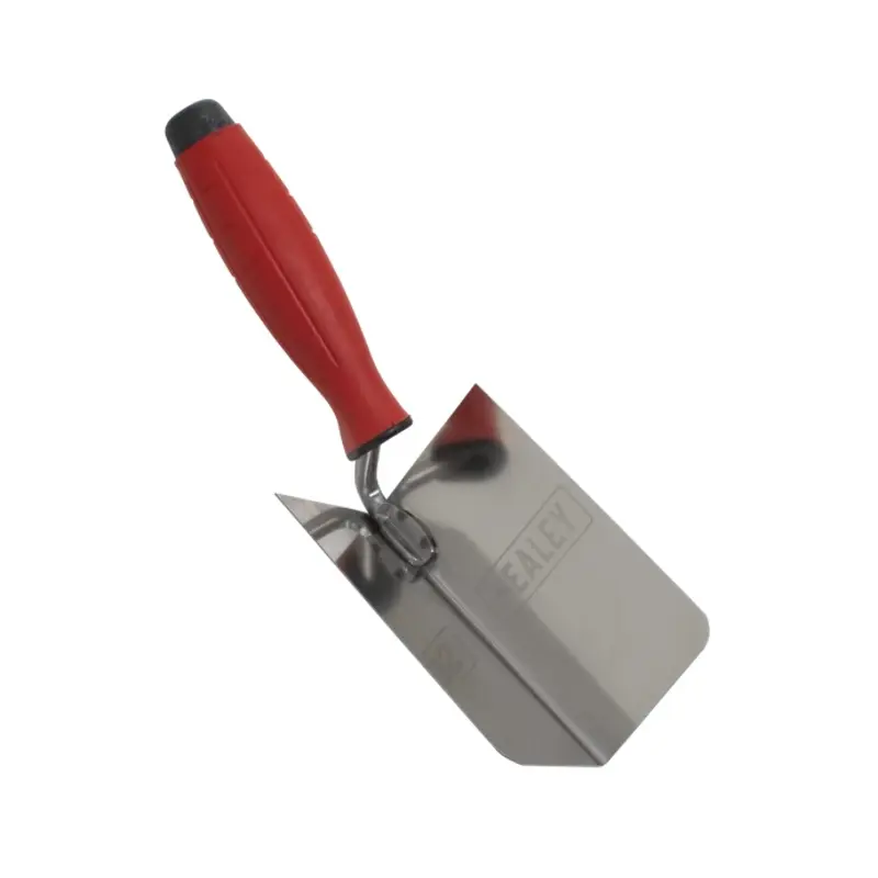 Sealey Stainless Steel Internal Corner Trowel - Rubber Handle - 120 x 60mm