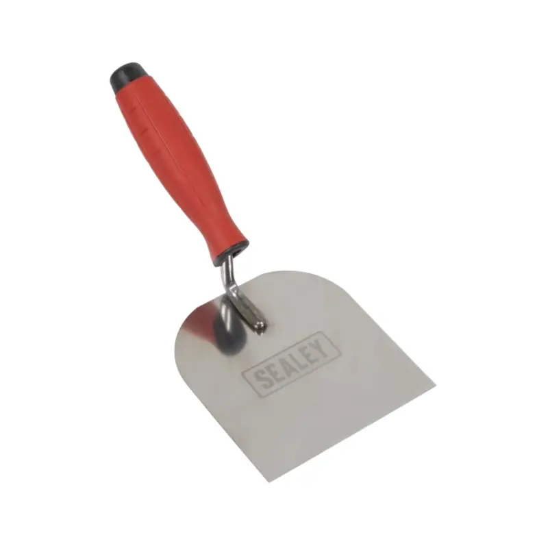 Sealey Stainless Steel Margin Trowel - Rubber Handle - 120mm