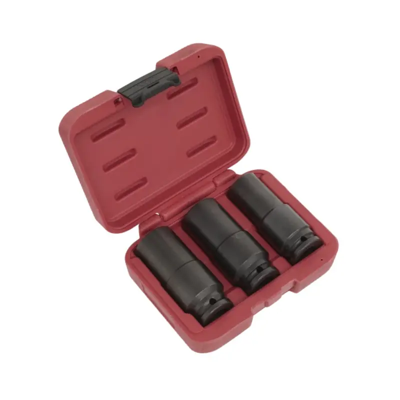Sealey Deep Weighted Impact Socket Set 1/2"Sq Drive 3pc