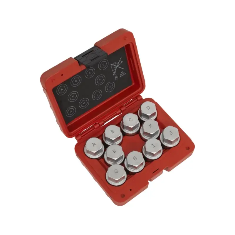 Sealey Locking Wheel Nut Key Set 10pc - Land Rover