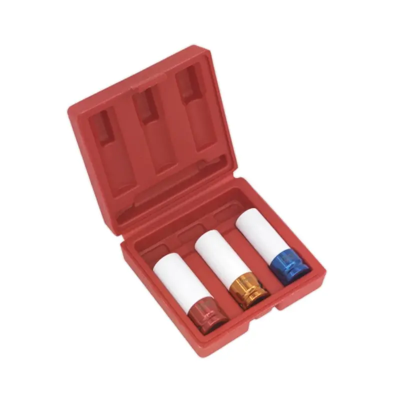 Sealey Alloy Wheel Impact Socket Set 3pc 1/2"Sq Drive