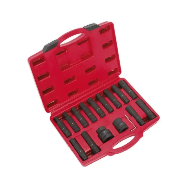 Sealey Impact Hex, TRX-Star* & TRX-Star* Female Socket Bit Set 16pc 3/4" & 1"Sq Drive