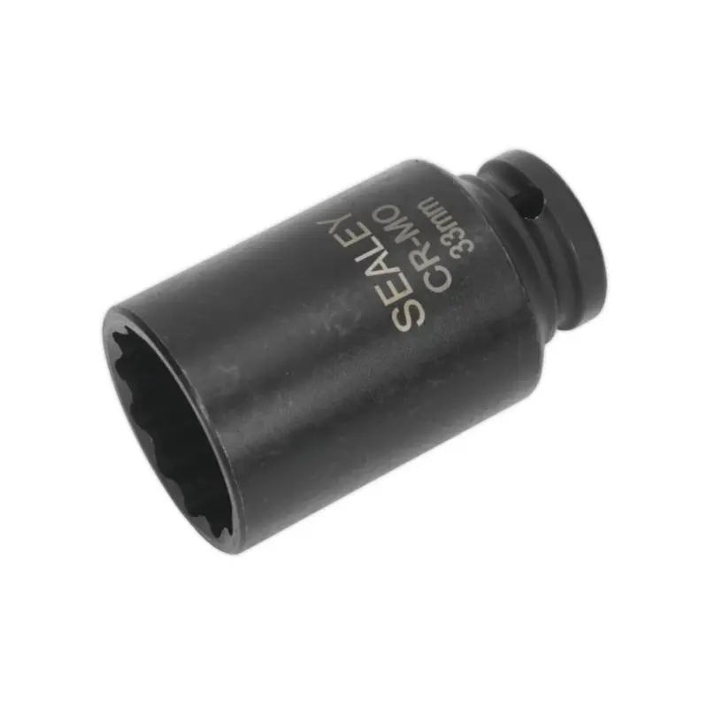 Sealey Impact Socket 33mm Bi-Hex Deep 1/2"Sq Drive