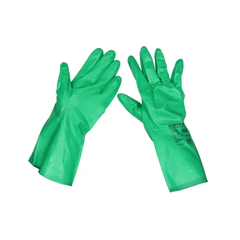 Sealey Nitrile Gauntlets for use with Thinners 330mm Cuffed Pair