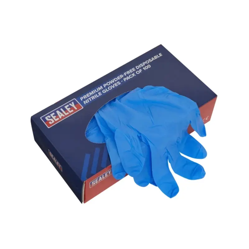 Sealey Premium Powder-Free Disposable Nitrile Gloves Extra-Large Pack of 100
