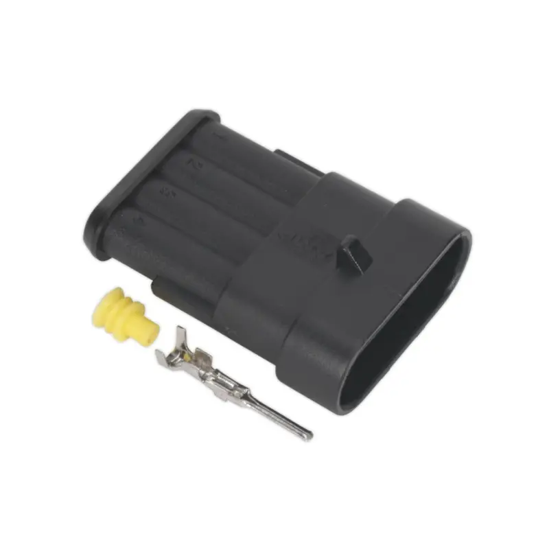 Sealey Superseal Male Connector 4-Way Pack of 3