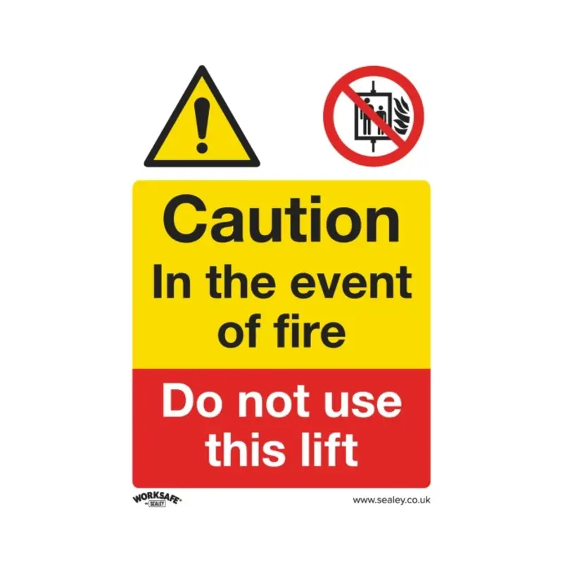 Sealey Warning Safety Sign - Caution Do Not Use Lift - Rigid Plastic