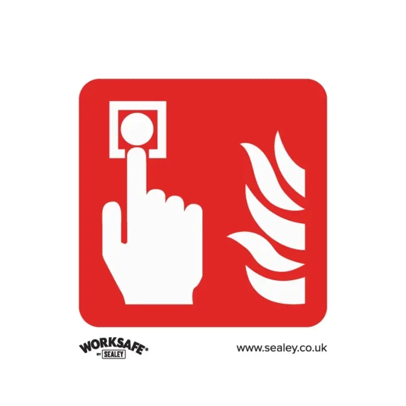 Sealey Safe Conditions Safety Sign - Fire Alarm Symbol - Rigid Plastic
