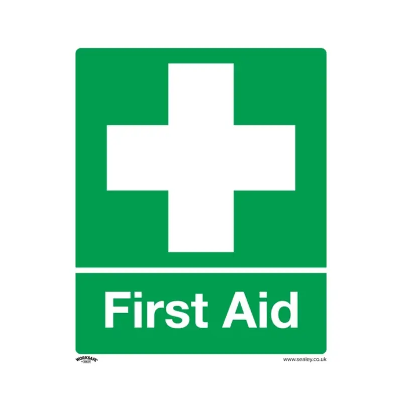 Sealey Safety Sign - First Aid - Rigid Plastic