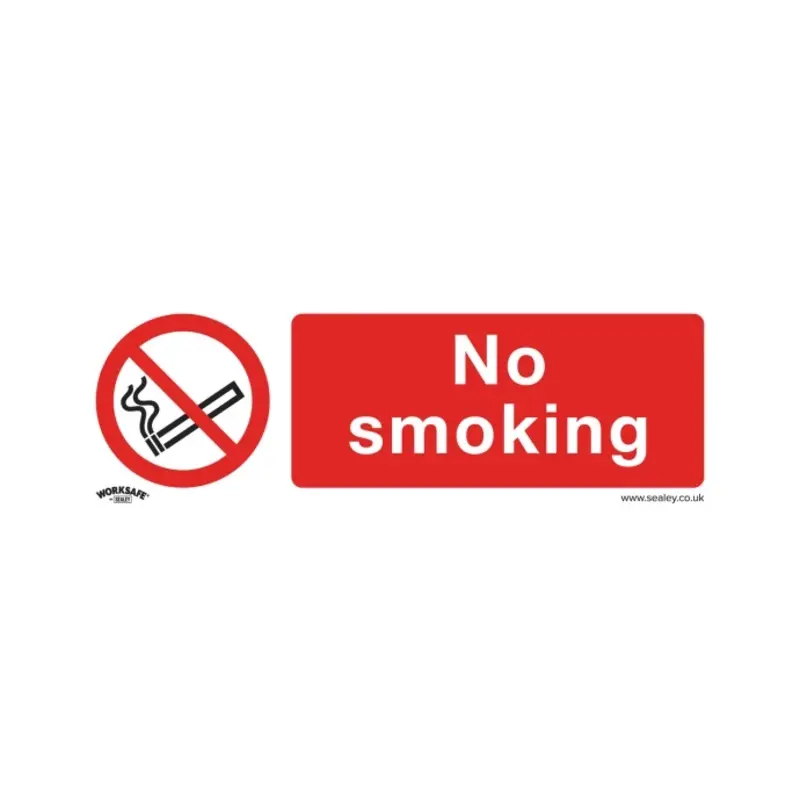 Sealey Prohibition Safety Sign - No Smoking - Rigid Plastic