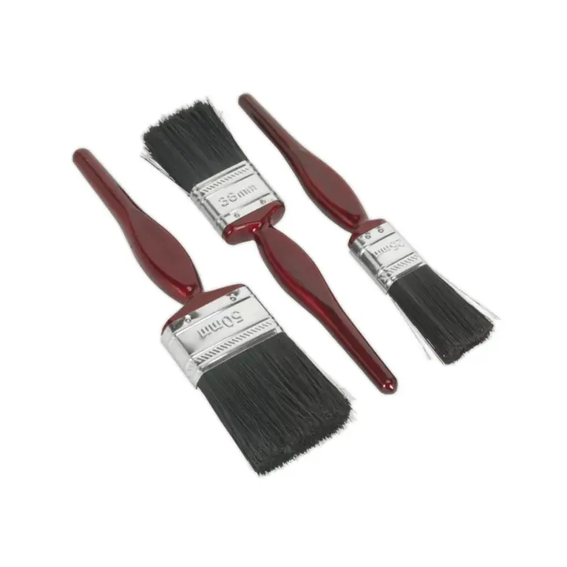 Sealey Pure Bristle Paint Brush Set 3pc