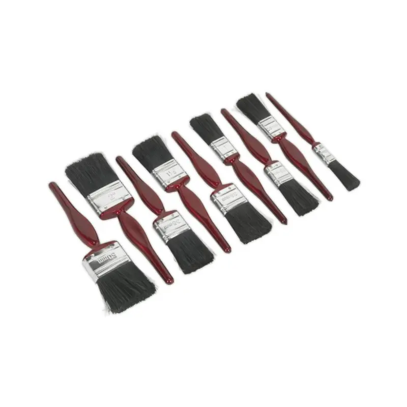 Sealey Pure Bristle Paint Brush Set 9pc