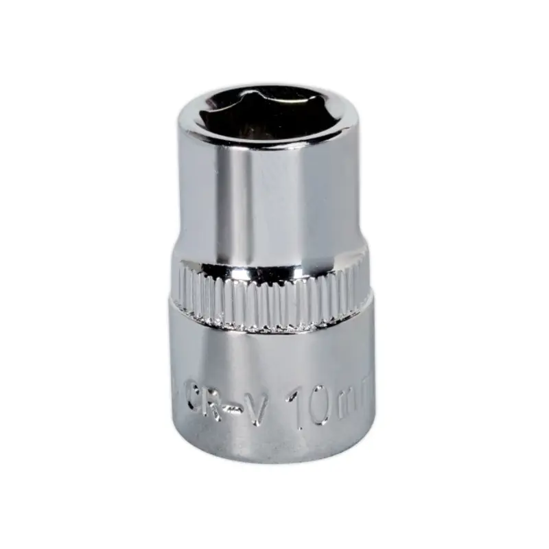Sealey WallDrive Socket 10mm 3/8"Sq Drive Fully Polished