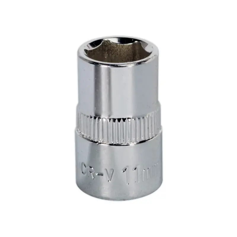Sealey WallDrive Socket 11mm 3/8"Sq Drive Fully Polished