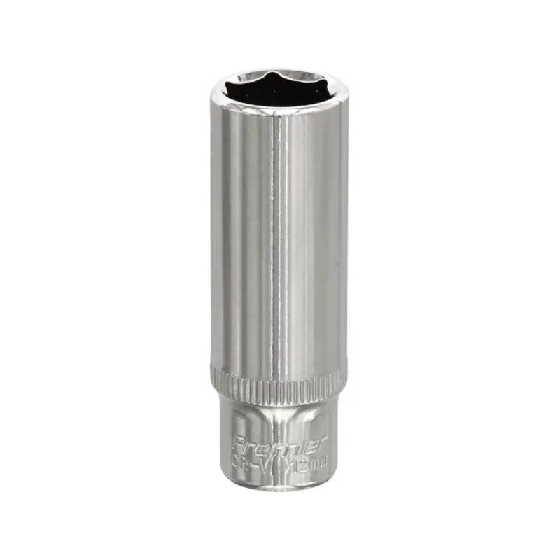 Sealey WallDrive Socket 12mm Deep 1/4"Sq Drive Fully Polished