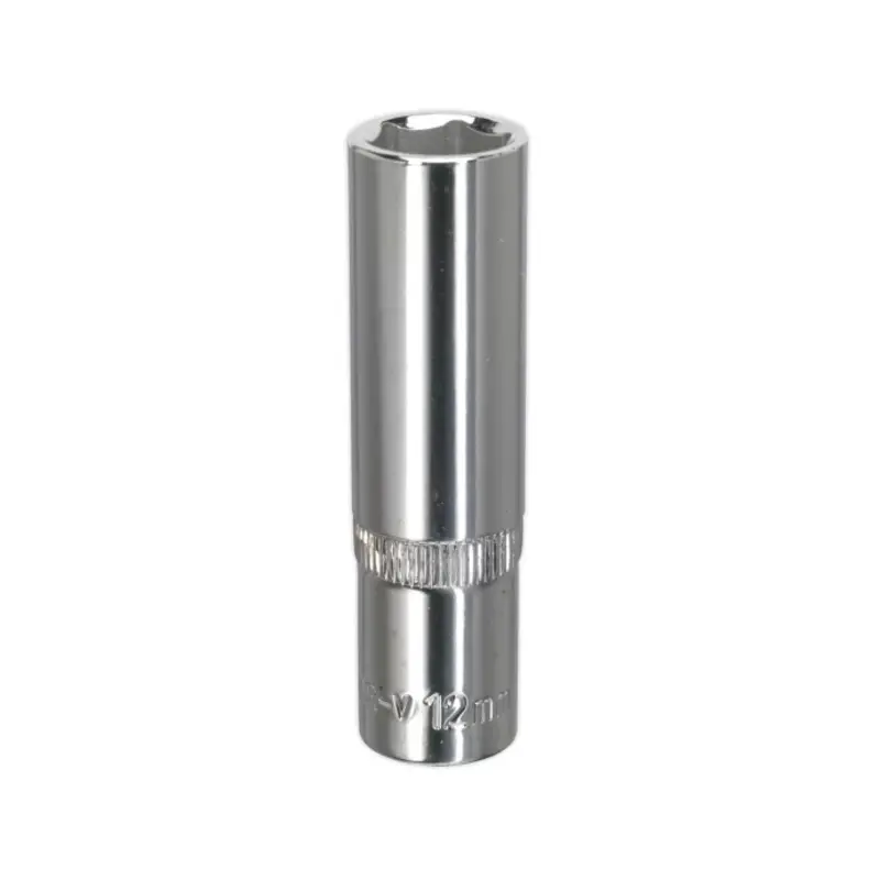 Sealey WallDrive Socket 12mm Deep 3/8"Sq Drive Fully Polished