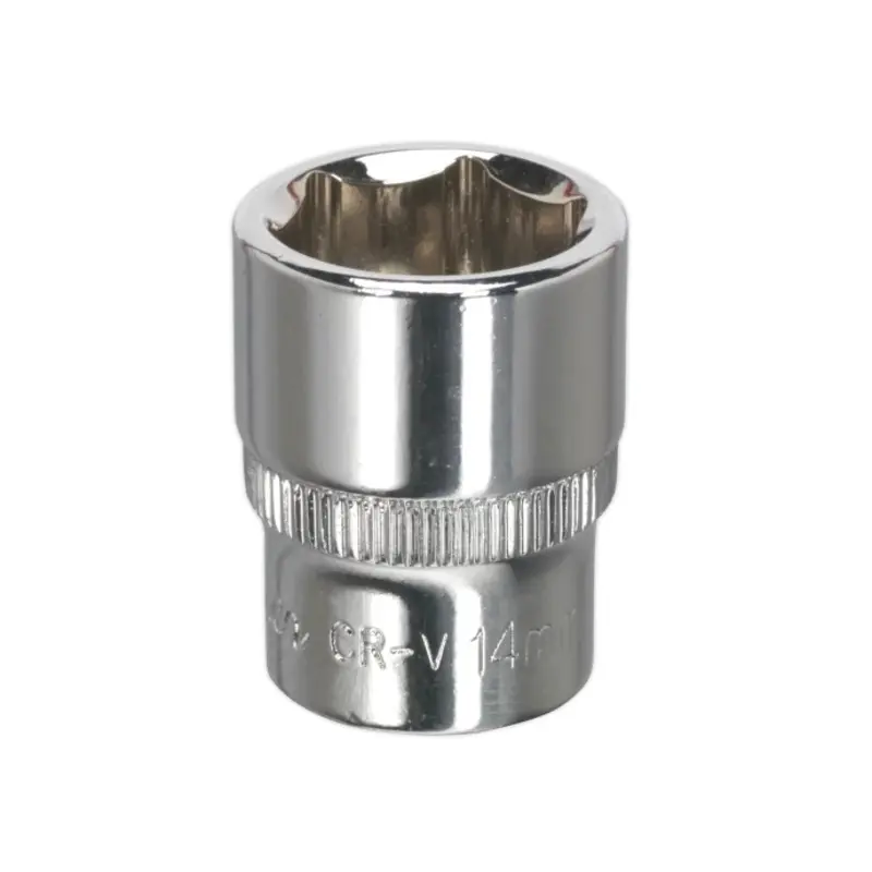Sealey WallDrive Socket 14mm 1/4"Sq Drive Fully Polished