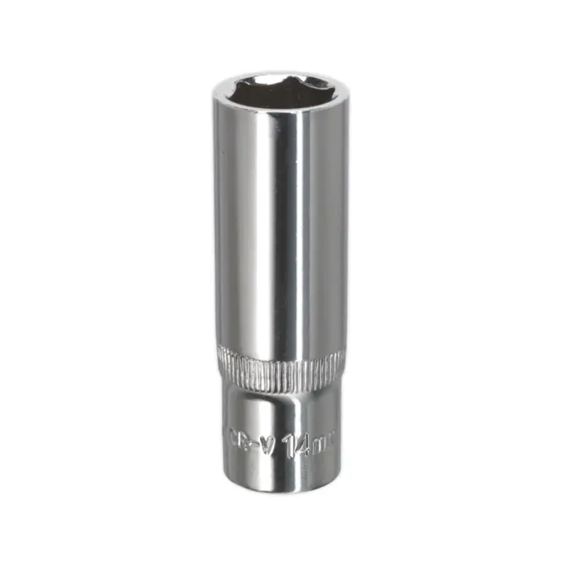 Sealey WallDrive Socket 14mm Deep 3/8"Sq Drive Fully Polished