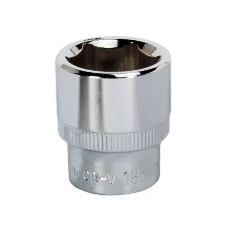 Sealey WallDrive Socket 18mm 3/8"Sq Drive Fully Polished