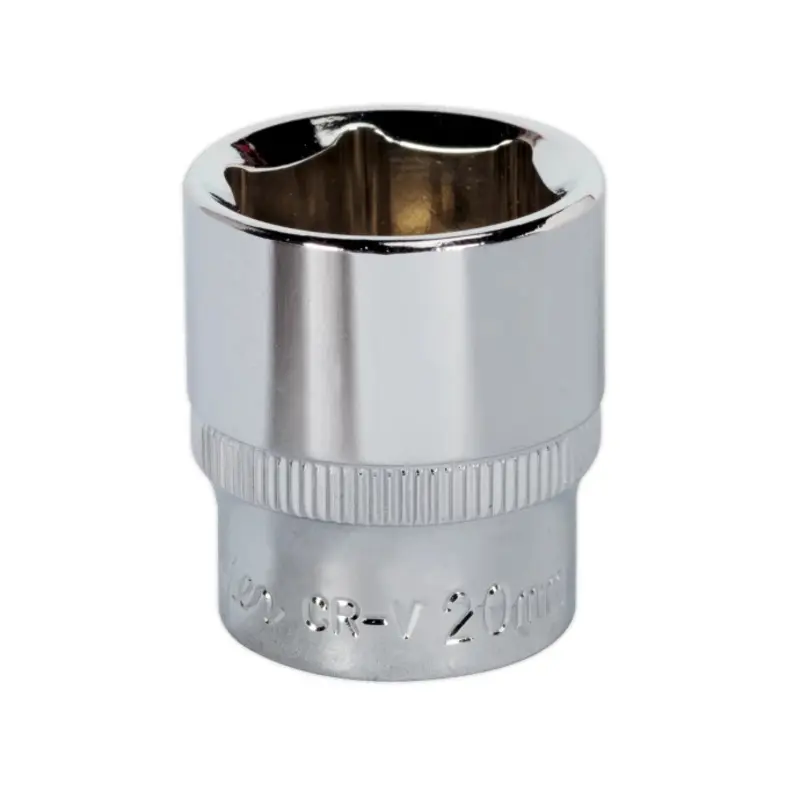Sealey WallDrive Socket 20mm 3/8"Sq Drive Fully Polished