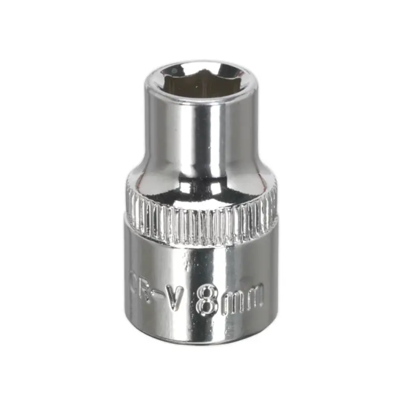 Sealey WallDrive Socket 8mm 3/8"Sq Drive Fully Polished
