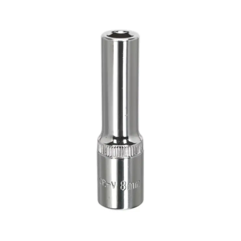 Sealey WallDrive Socket 8mm Deep 3/8"Sq Drive Fully Polished