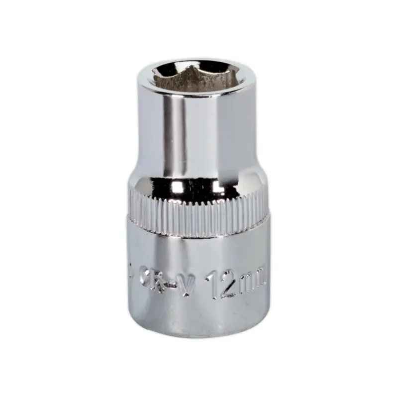 Sealey WallDrive Socket 12mm 1/2"Sq Drive Fully Polished