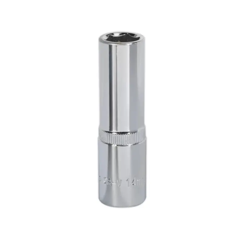 Sealey WallDrive Socket 14mm Deep 1/2"Sq Drive Fully Polished
