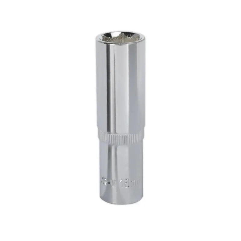 Sealey WallDrive Socket 16mm Deep 1/2"Sq Drive Fully Polished