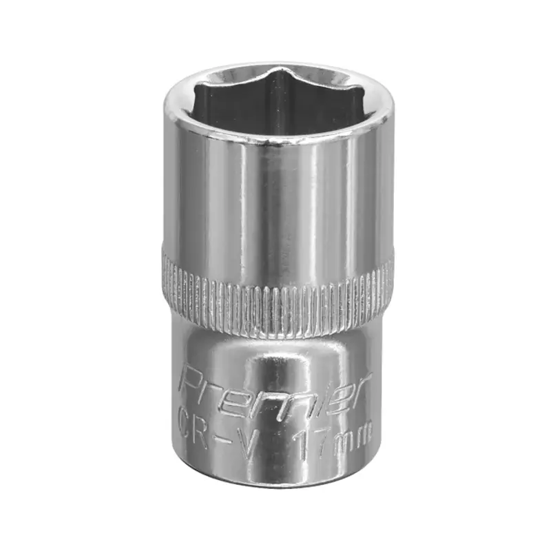 Sealey WallDrive Socket 17mm 1/2"Sq Drive Fully Polished