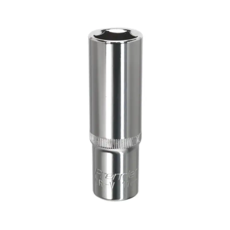 Sealey WallDrive Socket 17mm Deep 1/2"Sq Drive Fully Polished
