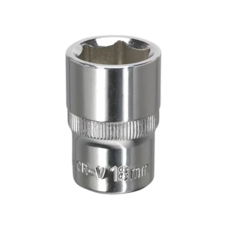 Sealey WallDrive Socket 18mm 1/2"Sq Drive Fully Polished