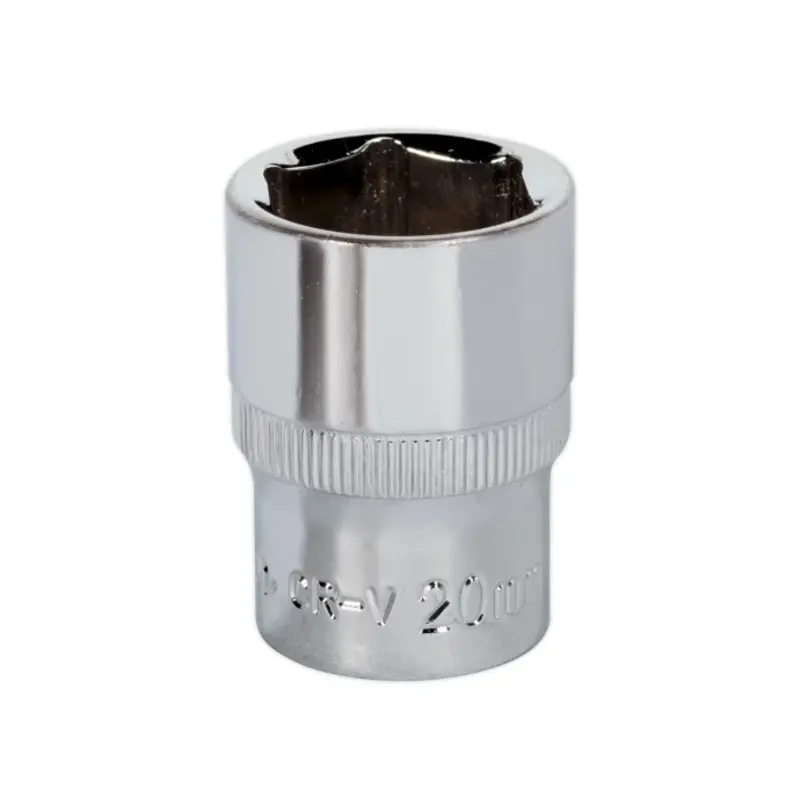 Sealey WallDrive Socket 20mm 1/2"Sq Drive Fully Polished