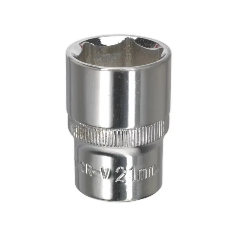 Sealey WallDrive Socket 21mm 1/2"Sq Drive Fully Polished