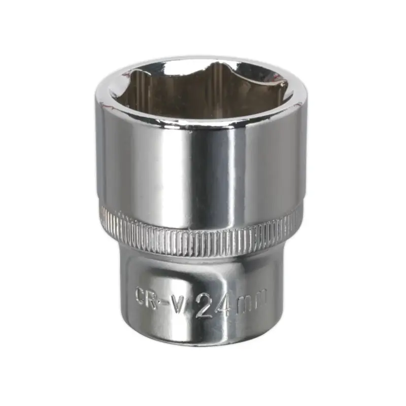 Sealey WallDrive Socket 24mm 1/2"Sq Drive Fully Polished