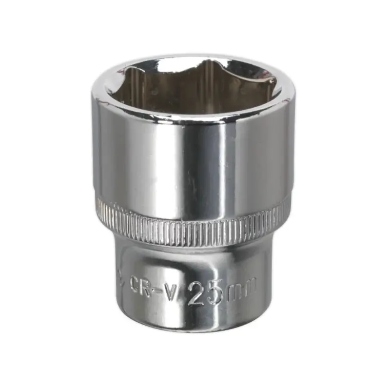 Sealey WallDrive Socket 25mm 1/2"Sq Drive Fully Polished