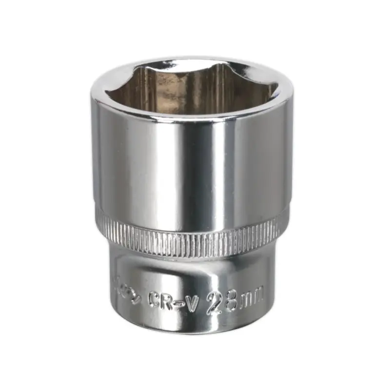 Sealey WallDrive Socket 28mm 1/2"Sq Drive Fully Polished