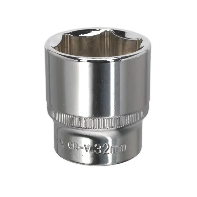 Sealey WallDrive Socket 32mm 1/2"Sq Drive Fully Polished