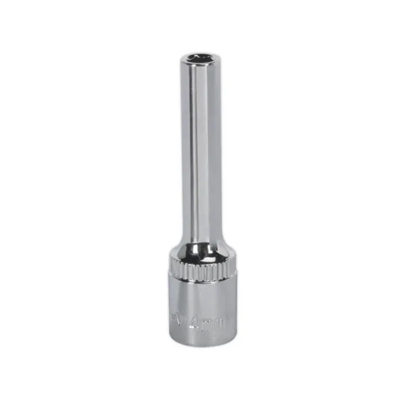 Sealey WallDrive Socket 4mm Deep 1/4"Sq Drive Fully Polished