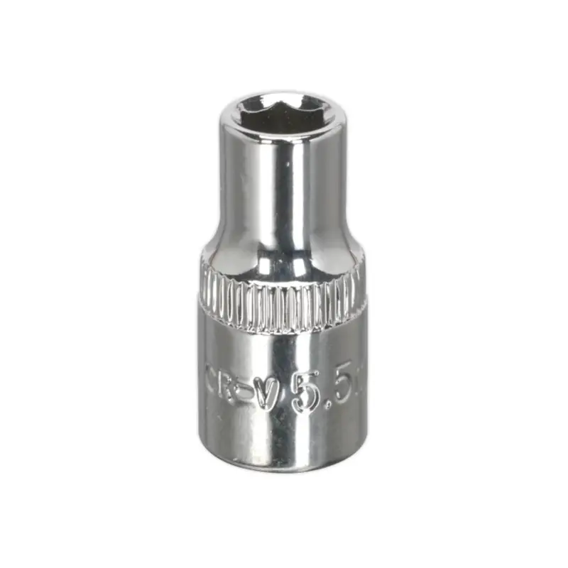 Sealey WallDrive Socket 5.5mm 1/4"Sq Drive Fully Polished
