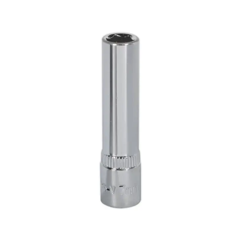Sealey WallDrive Socket 7mm Deep 1/4"Sq Drive Fully Polished