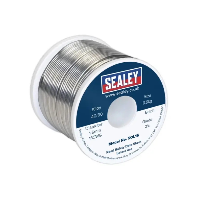 Sealey Solder Wire Quick Flow 1.6mm/16SWG 40/60 0.5kg Reel