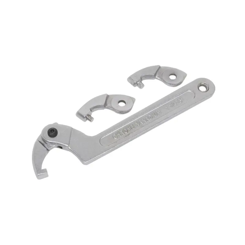 Sealey Adjustable C Spanner - Hook & Pin Wrench Set 4pc 32-76mm