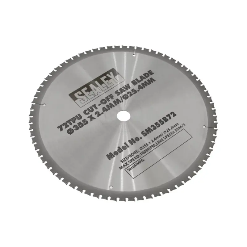 Sealey Cut-Off Saw Blade 355 x 2.4mm/25.4mm 72tpu